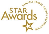 Star Awards for Sandals travel agency recognition