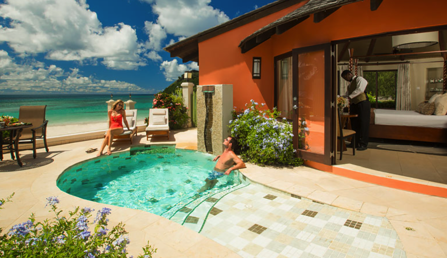 Sandals Grande St Lucian Beachfront Grande Rondoval Butler Suite with Private Pool Sanctuary