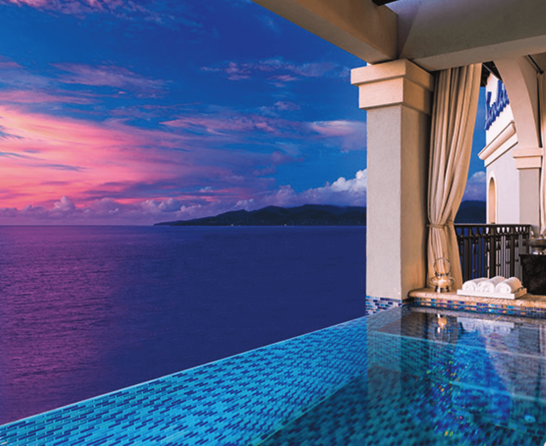 Sandals Grenada Italian Oceanview Penthouse One Bedroom Skypool Butler Suite with Balcony Tranquility Soaking Tub